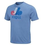 Montreal Expos Light Blue Silver Era Retro Logo T-Shirt