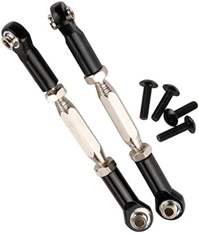 2pcs 84mm Aluminum Alloy Front Rear Common Servo Linkage for HPI RC 1/10 BULLET3.0 ST/MT/WR8 Truck Black