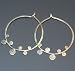 Jewelry : Silhouette Dot Silver Hoop Earrings