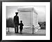 Captain Roger D. Reid Visiting the Unknown Soldier's Tomb with His Son Framed Art Poster Print by George Strock, 31x25
