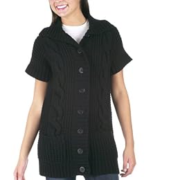 Juniors Mossimo Supply Co. Mock Turtleneck Cable Sweater Coat - Ebony