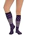 Womens Print Knee Hi Socks Cashmere Virgin Wool blend Color Options
