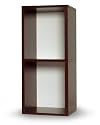 Way Basics Cube Plus Eco-Friendly 2-Shelf Storage Unit, Espresso Wood Grain