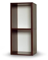 Way Basics Cube Plus Eco-Friendly 2-Shelf Storage Unit, Espresso Wood Grain
