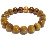 Tigers Eye Bracelet 08 Stretch 10mm Metallic Brown Crystal Healing Gemstone