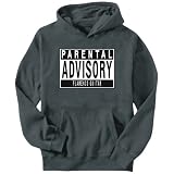 Hoodie Mens Dark Silver parental advisory muestra Instruments