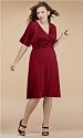 Plus Size Ruched Surplice Dress