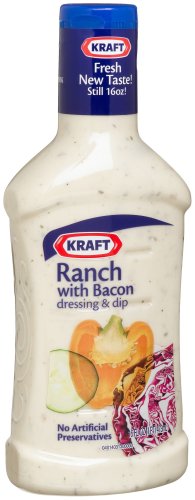 Kraft Ranch with Bacon Dressing & Marinade, 16-Ounce Plastic Bottles (Pack of 6) by Kraft