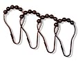 Heavy Duty - Oil Rubbed Bronze Roller Shower Curtain Rings - Set of 12