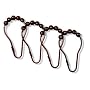 Heavy Duty - Oil Rubbed Bronze Roller Shower Curtain Rings - Set of 12