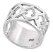 Gent's 1/2 (13 mm) Sterling Silver Chain Link cut-out Band