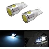 iJDMTOY 2W High Power 360-Degree Shine 168 194 2825 T10 LED Bulbs For Parking City Lights, Xenon White