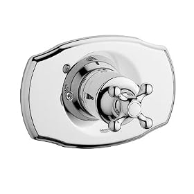 Grohe 19 707 000 Seabury Pressure Balance Valve trim with cross handle, Chrome by Grohe