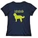 T-Shirt Womens Navy Blue " Labradoodle NEON " Dogs