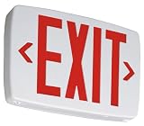 Lithonia Lighting LQMSW3R120/277ELNM6R Quantum Red LED Exit Light with Backup Battery