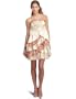 Betsey Johnson Women's Strapless Babydoll Dress,Champagne,10