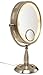 Health & Personal Care : Jerdon First Class HL9510N Oval 10X Lighted Table Top Mirror with 15X Insert, Nickel