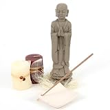 Buddha Candle Gift Set with Ceramic Tray