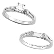 14K White Gold Diamond Wedding Set - 0.66 Ct.