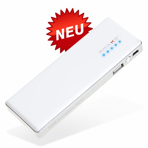 RAIKKO USB AccuPack 5200 - mobiler USB Ersatz-/Reiseakku, 