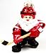 SC Christmas Hockey Santa Glass Christmas Ornament