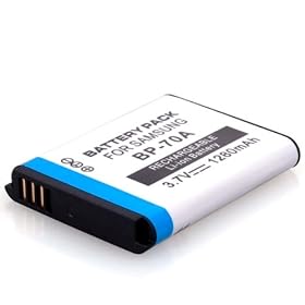 NEEWER® Two (2x) Samsung BP-70A BP70A Generic Replacement Rechargeable Lithium Ion Batteries for ES65, ES70, PL80, PL100, SL50, SL600, SL630 Digital Cameras