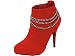 Reneeze VANE-1 Suede Upper Women's High-Heels Ankle Boots - Red