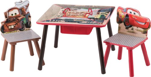 Childrens Toyshop  Toys : Disney Pixars Cars Kids Storage Table & Chair Set TT874