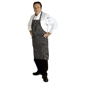 Chef Works MABA-BCS Chalk Stripe Bib Apron without Pockets, 34-1 4-Inch Length by 27-Inch... by Chef Works