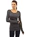 PattyBoutik Women's Crew Neck Lace Long Sleeve Top