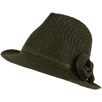 Ladies Summer Braid Ribbon Bow Fedora Trilby Hat Black
