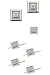 Solid 14k White Gold Square Celtic Style with Diamond Center Cufflinks, Tie Tac and Stud Set