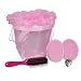 Pink Fleece Ear Mitts, Brush, Heart Pendant Feather-Top Pink Gift Bag Set (Available in 2 Sizes)