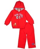 Franco Apparel Baby-boys Infant Peanuts French Terry Jog Set, Red, 12 Months