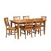 7 Pc Arts and Crafts Dining Table with Leaf and 6 Chairs