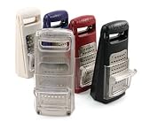 Microplane 2-Sided Box Grater, Fine on one side. Extra Coarse on the other. Finger Protector