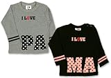 (アイラブパパアンドママ)【I lovePaPa&Mama】 アイラブパパ&ママ パパ&ママプリント 長そでTシャツ 80cm/90cm/95cm 95 ママブラック