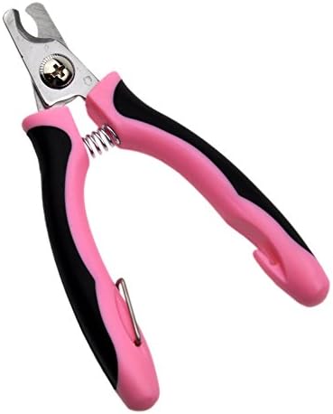 Spring Sales! Collife Pet Dog Cat Professional Nail Claw Trimmer Clipper Stainless Toe Grooming Cutter with Stainless Steel, Easy and Safe to Use, Pink Small, 50% Off