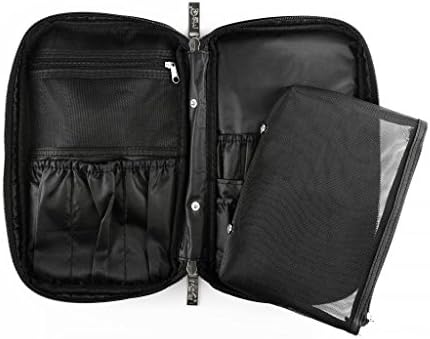 INHDBOX Multifunction Fabrics Makeup Brush Zipper Folio Case Cosmetic Handbag For Travel