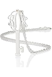 Key Monogram Necklace Sterling Silver Personalized Initial Necklace