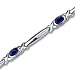 Search : Modern Style Oval Cut Created Sapphire Gemstone Bracelet in Sterling Silver