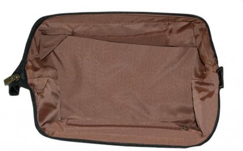 Bellemonde Grey Herringbone Fabric Men's Dopp Kit Vintage Style Travel Luggage Toiletry Bag Travel Kit