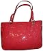 Women's Coach Purse Handbag East/West Gallery Embossed Patent Leather Tote Coral