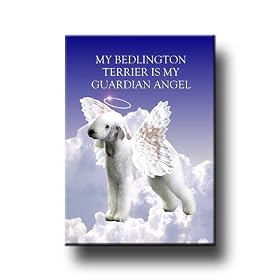 Bedlington Terrier Guardian Angel Fridge Magnet
