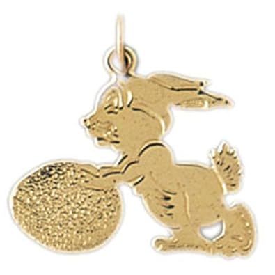 Cheap Girls Jewelry Dazzlers Solid 14k Gold Rabbit Charm Pendant Available in three colors from jewelsberry (weights: 1.4 grams only) For Sale