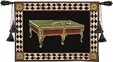Review ArtExpression  / Billiards - Artist: - Fabric Size: 53.00 by 38.00 inches Wall Tapestry with hanging rods and tassels included