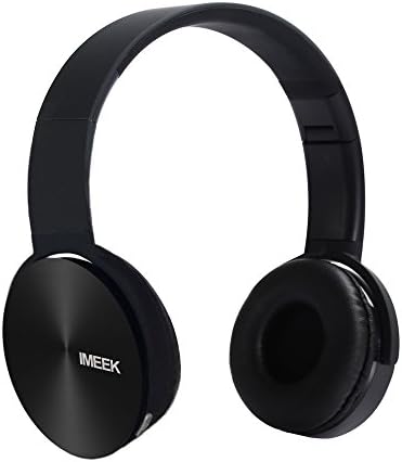 IMEEK Wireless Bluetooth Headphones Stereo Extra Bass Noise Cancelling Foldable Over-Ear Earphones with Mic - Black