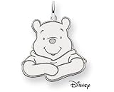 Winnie The Pooh Pendant, 14K Solid White Gold