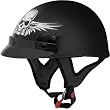 AFX Skull Adult FX-70 Harley Touring Motorcycle Helmet w/ Free B&F Heart Sticker - Black