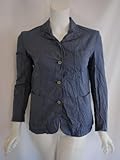 HellOh womens blue plaid crinkle jacket M